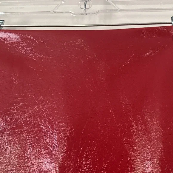 Beautiful Pencil Leather Imitation Skirt, size-XXS,Red, lined - Picture 2 of 10